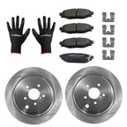 Rear Brake Rotors & Ceramic Pads Kit for Subaru Outback BRZ (2010–2016)