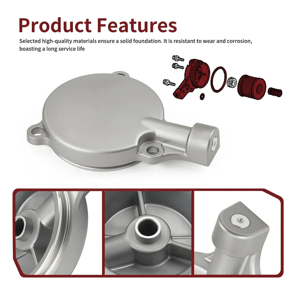 Oil Filter Cover & Oil Filter O-Ring for Honda Rancher 350 (2000–2006)