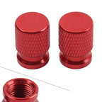 Set of 4 Tire Valve Caps for Car Motor Rim Vent (Red)