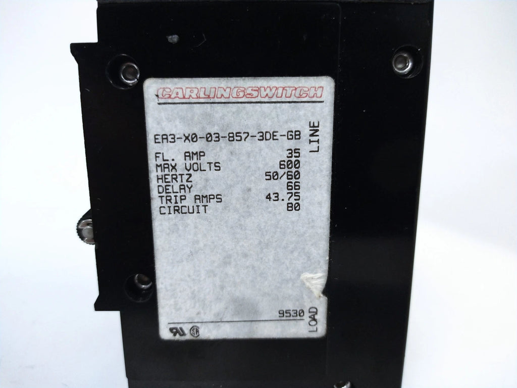 3 Pole 35Amp 600 Volt Circuit Breaker for Carling EA3-X0-03-857-3DE-GB