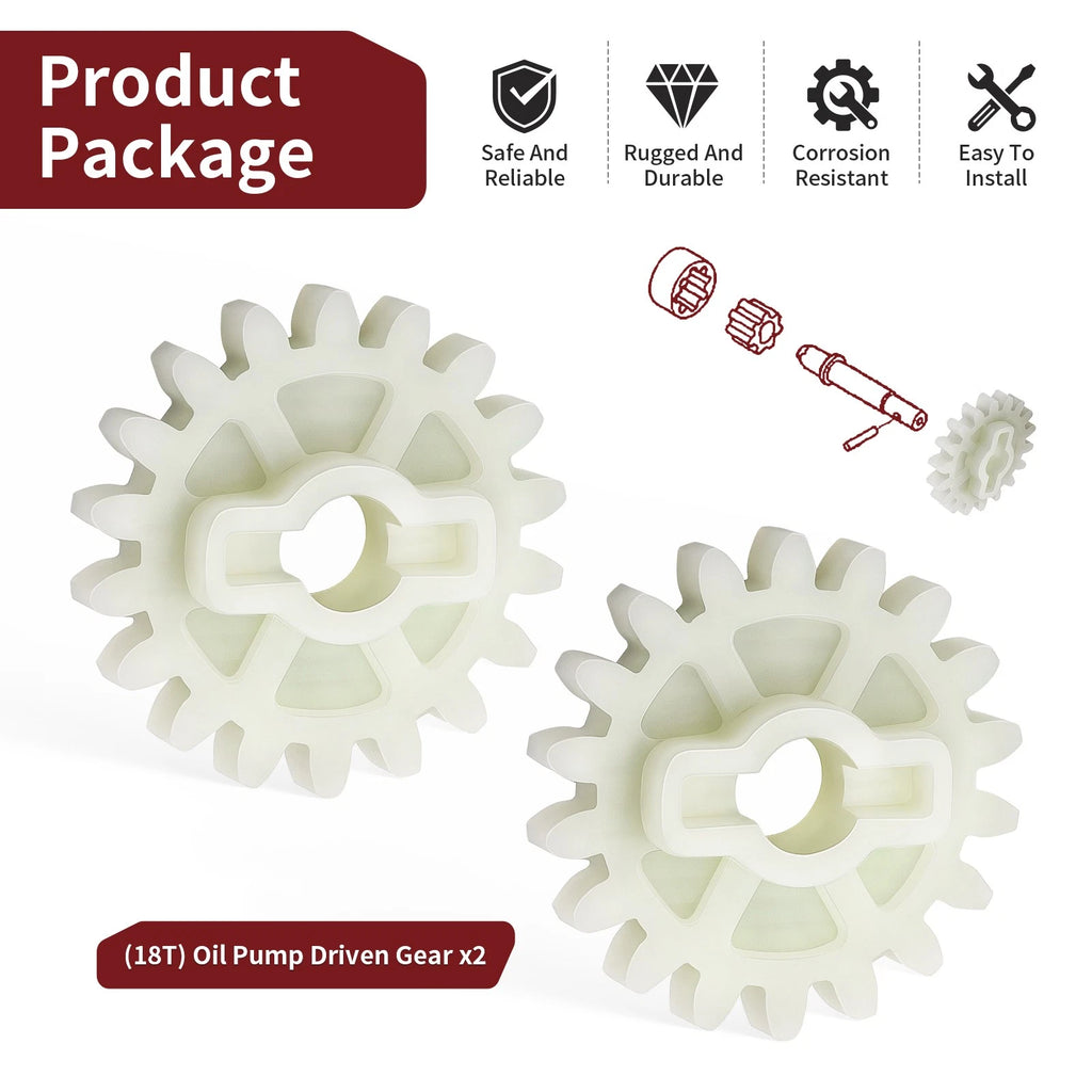 2X Oil Pump Driven Gear (18T) for Honda CRF250R/CRF250X (2004–2017)