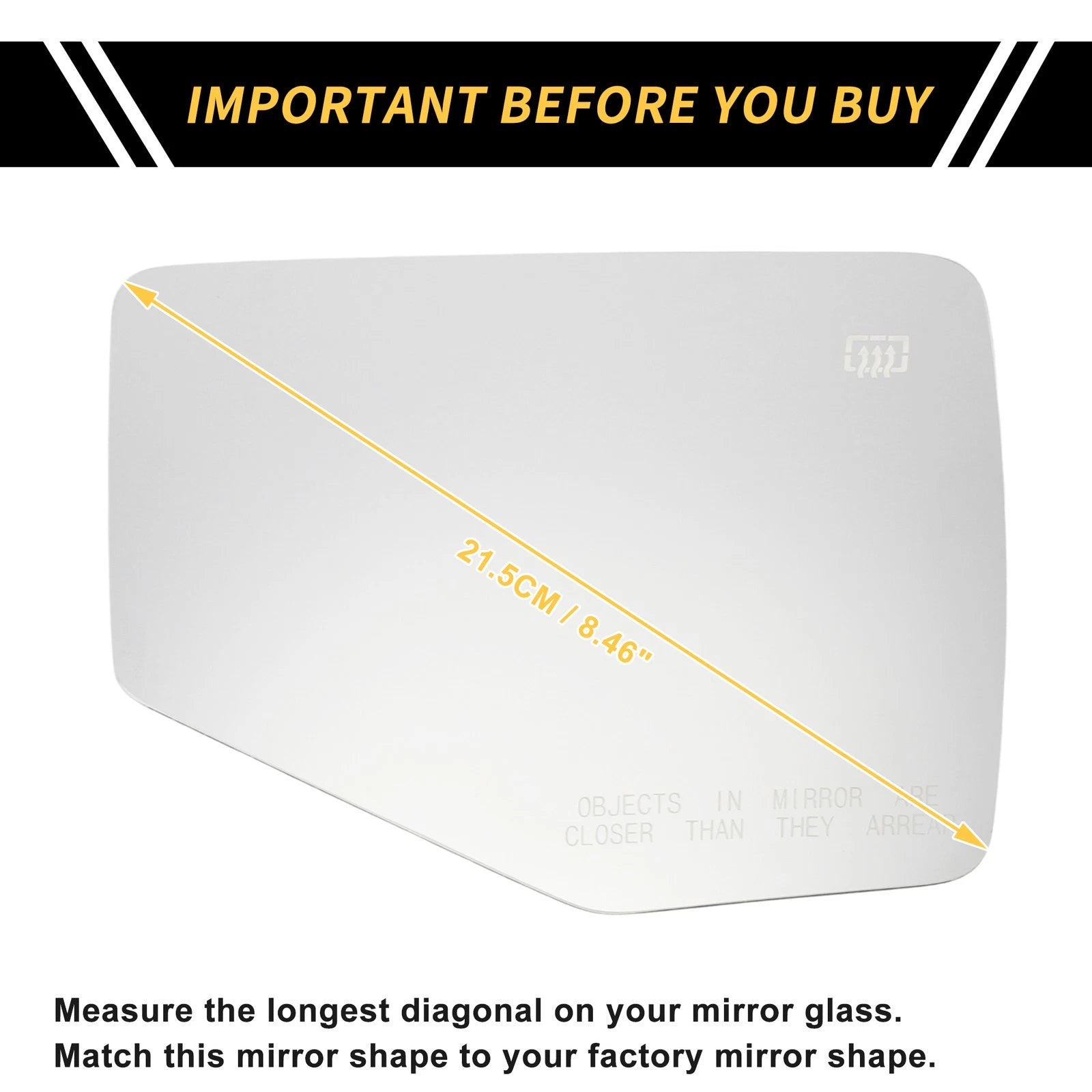 Right Side Mirror Glass Replacement for Ford Explorer (2006–2010)