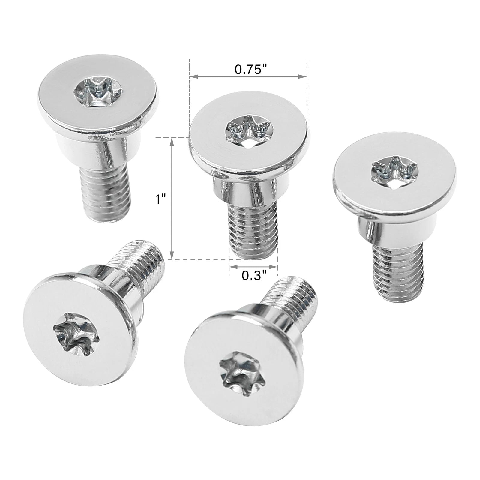 5PCS Front Disk Brake Rotor Bolts for Harley Electra Road King Glide (2014–2023)