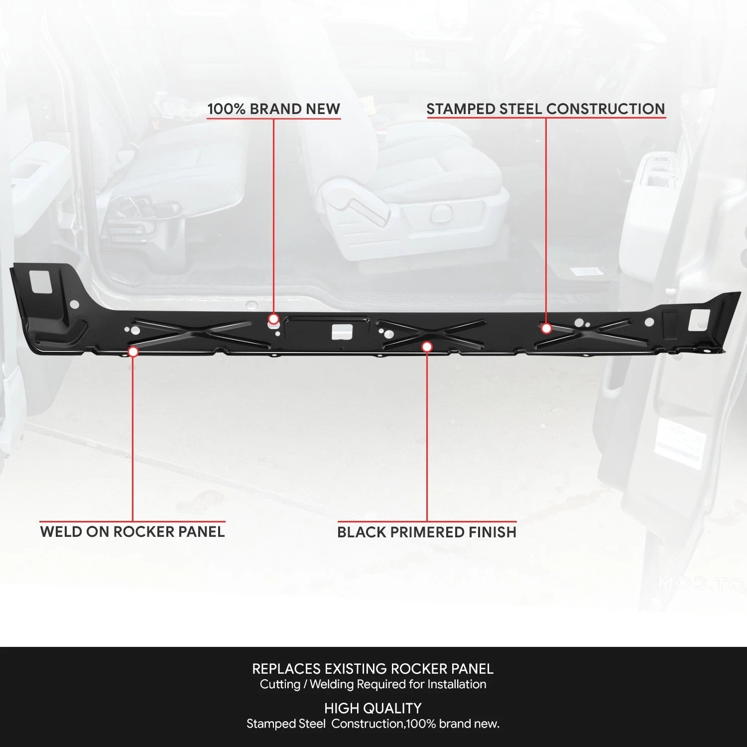 Inner Rocker Panel Pair for Chevy Silverado GMC Sierra (1999–2019)
