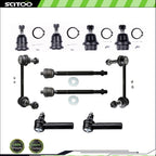 Set of 10 Front Tie Rod End Link Ball Joints for Toyota Tacoma (2005–2015)