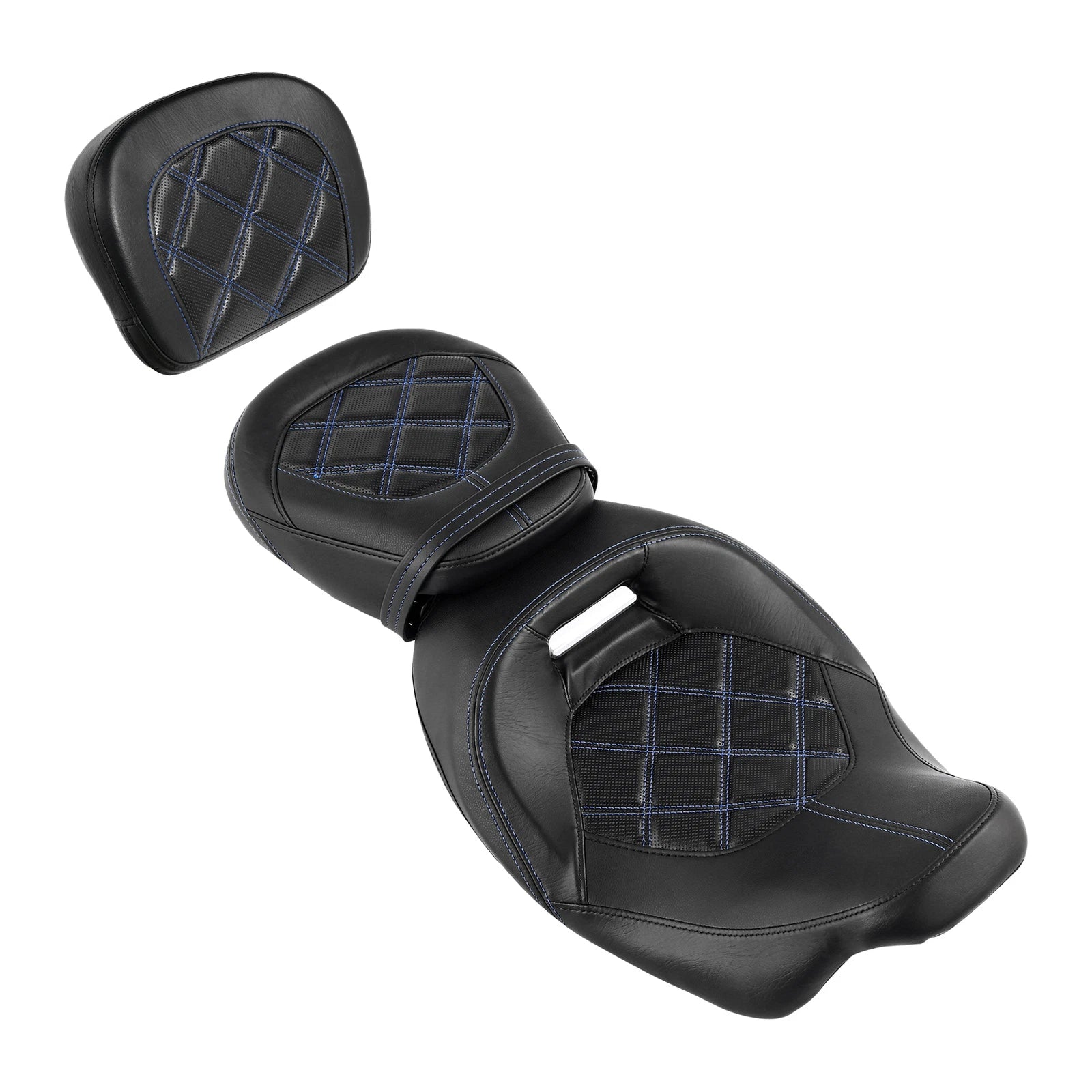 Low-Profile Driver Passenger Seats Sissy Bar Pad for Harley Touring (2009–2023)