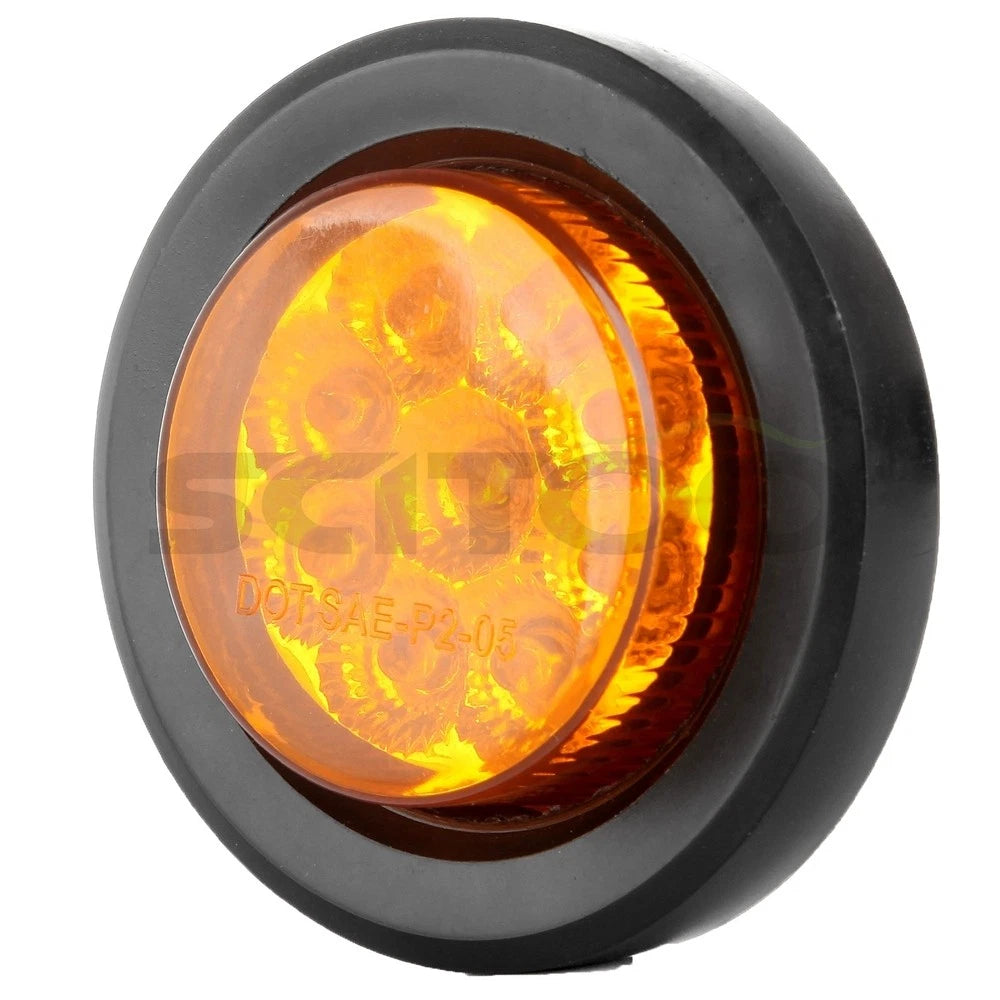 6PCS Amber Side Marker for Peterbilt 379 (1997–2000) & 357 (1988)