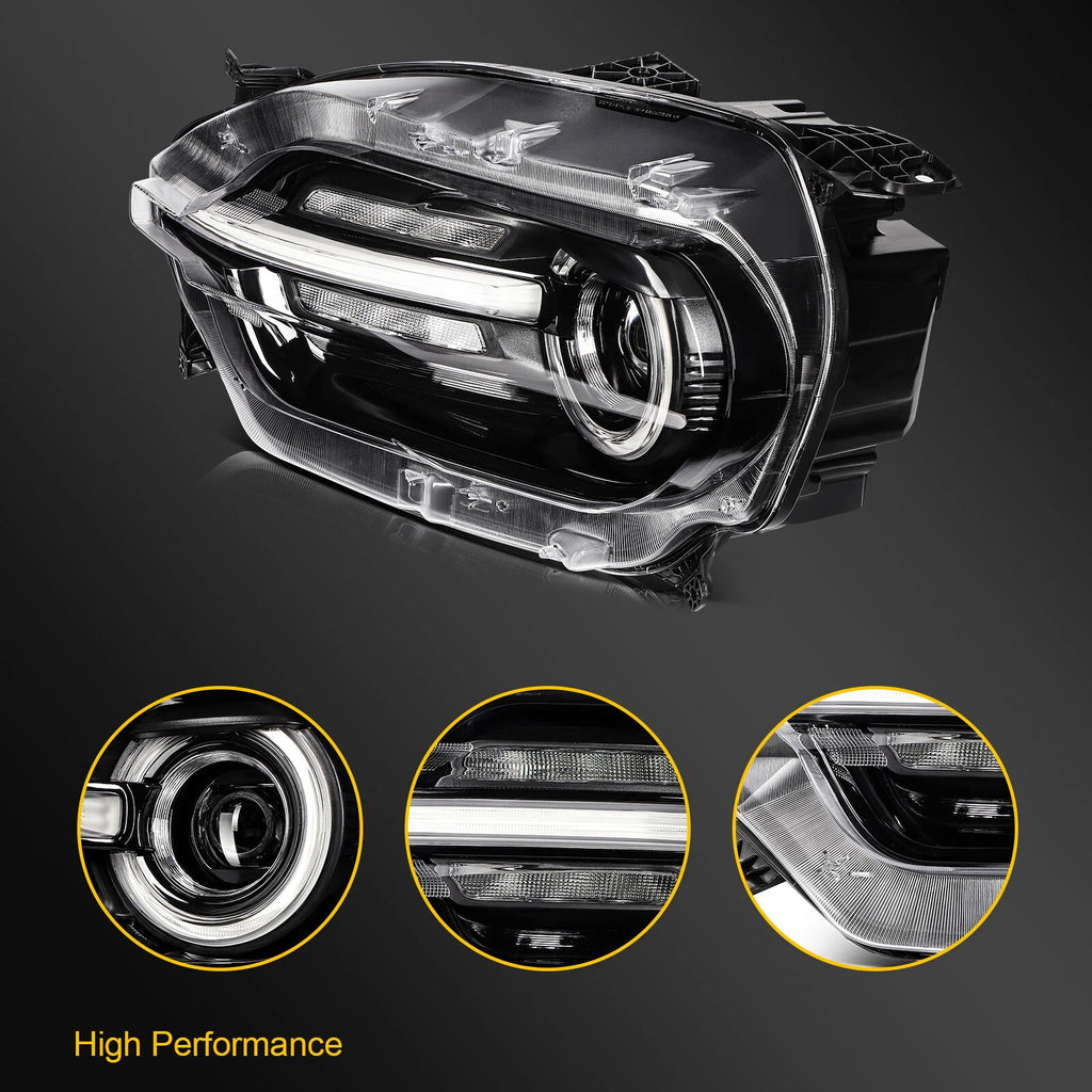 Left Side LED Signature Headlight with Bulbs for Ford Bronco Sport (2021–2025)