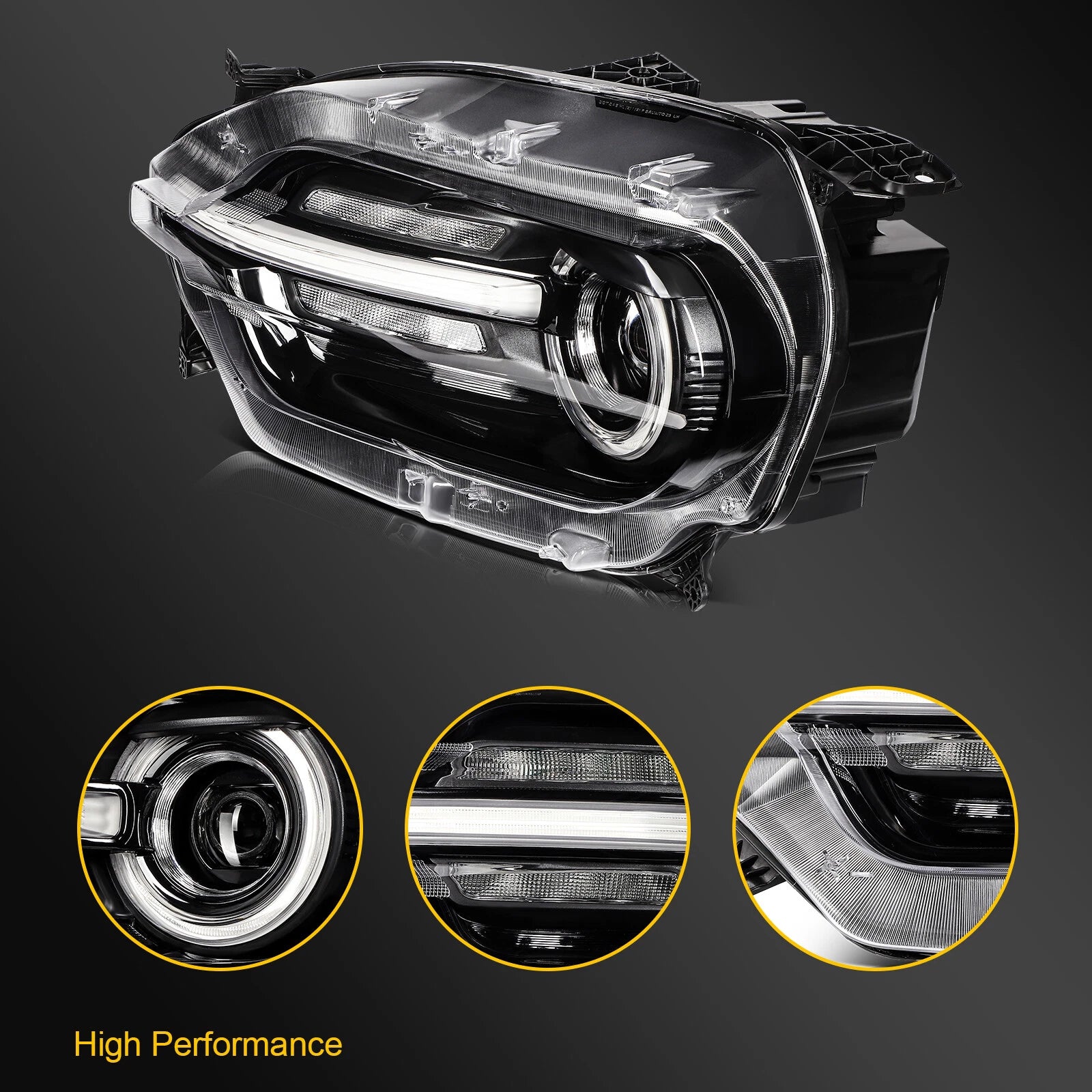 Left Side LED Signature Headlight with Bulbs for Ford Bronco Sport (2021–2025)