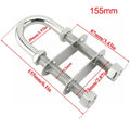 Stainless Steel Bow Eye U Bolt for Marine Boat Stern Tie Down (3/8 x 2 1/2)