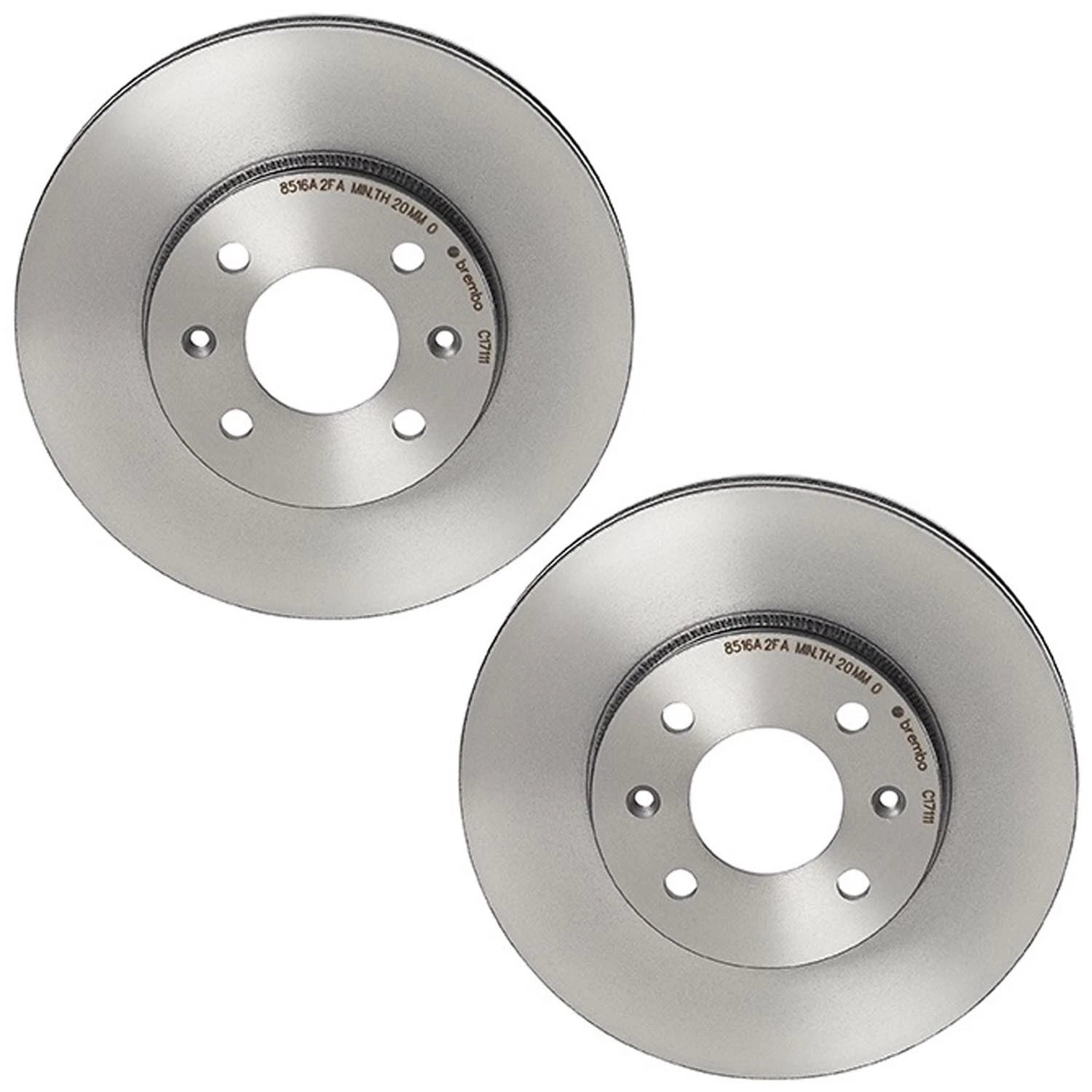 Set of 2 Brembo Front 256mm Brake Disc Rotors for Hyundai Accent Kia Rio