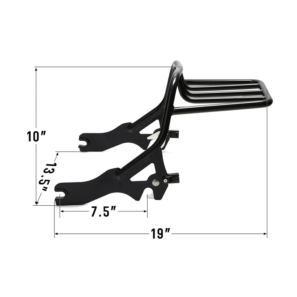 2X Black Luggage Rack Mount for Harley Softail Fat Bob FXFBS (2018–2025)