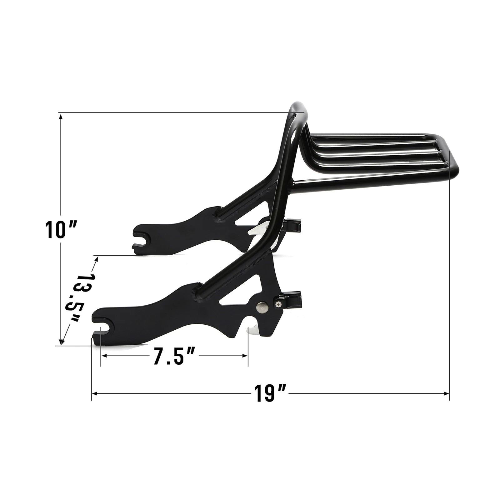 2X Black Luggage Rack Mount for Harley Softail Fat Bob FXFBS (2018–2025)