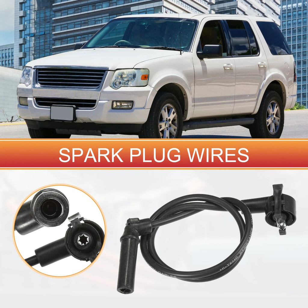 8 Pcs Spark Plug Wire Ignition Coil Cable for Ford Explorer, Mercury 5.0L (1991–2001)