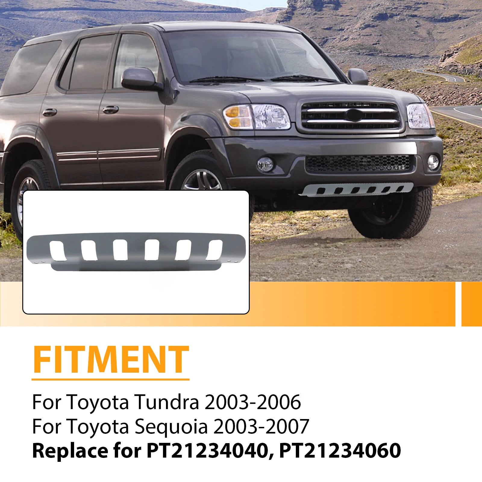 Front Skid Plate Aluminum for Toyota Tundra (2003–2006) / Sequoia (2003–2007)