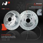 Rear Drilled Brake Rotors & Ceramic Pads for Honda Odyssey (2002–2004)