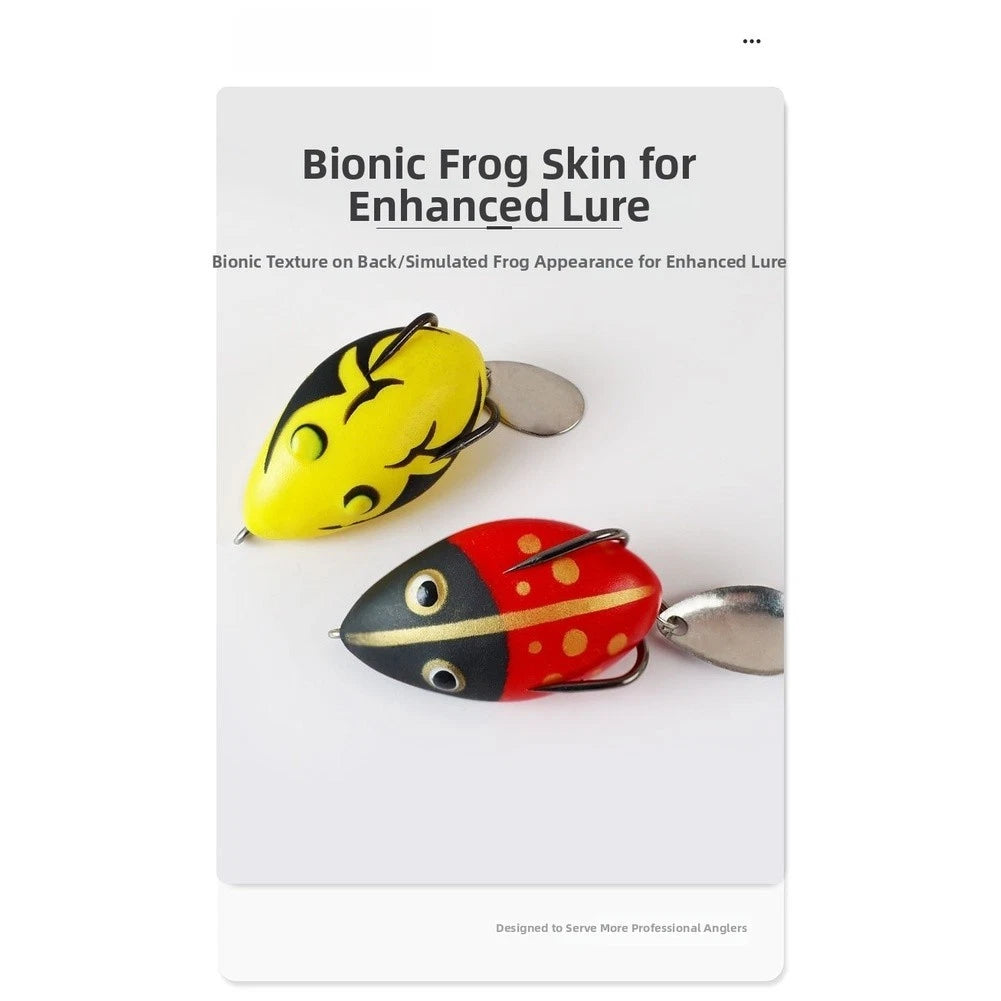 5X Soft Silicone Amphibian Lures with Double Steel Hooks for Fishing