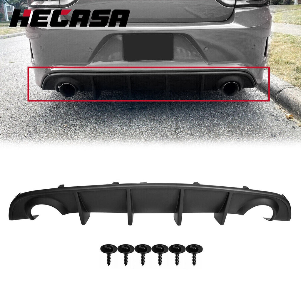 Rear Bumper Valance Diffuser for Dodge Charger SRT (2015–2023) Matte Black PP