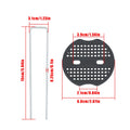 Set of 6 Galvanized Garden Stakes with Gasket Washer Caps for Landscape