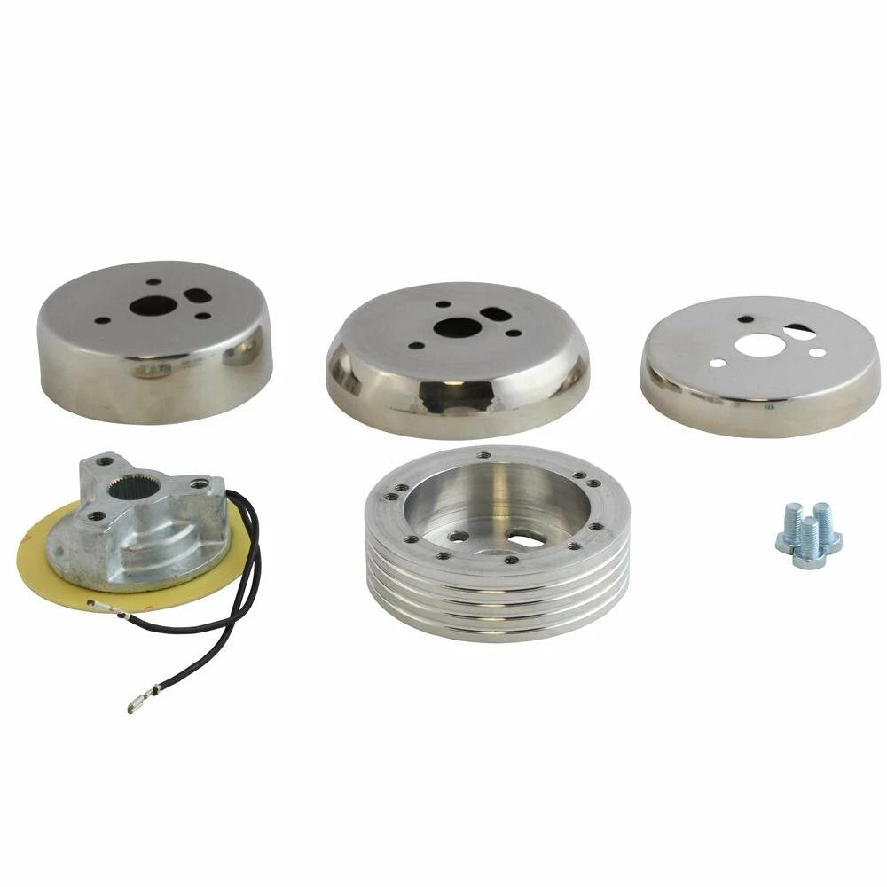 Steering Wheel Hub Adapter Polished 5 6 Hole for Ford Mustang Galaxie (1965–1969)