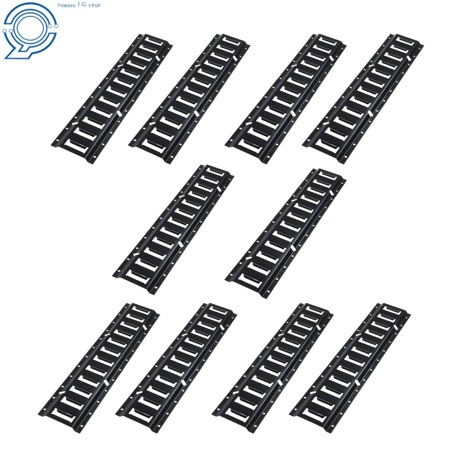 E Track Tie Down Rail Kit for RV Trailer Camper Truck (2' - Set of 10)