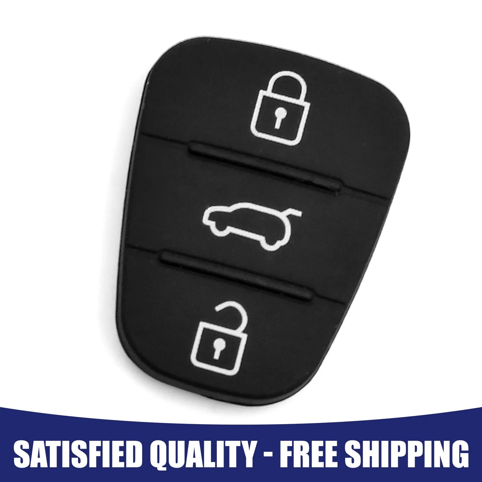 Rubber Key Fob Shell Case for Hyundai 3 Button (1X)