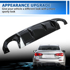 Gloss Black Rear Diffuser Bumper Lip Spoiler Splitter for Infiniti Q50 (2014–2017)