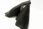 Manual & E Brake Boot Set for Mustang (1999–2004) Red Stitch Leather Synthetic
