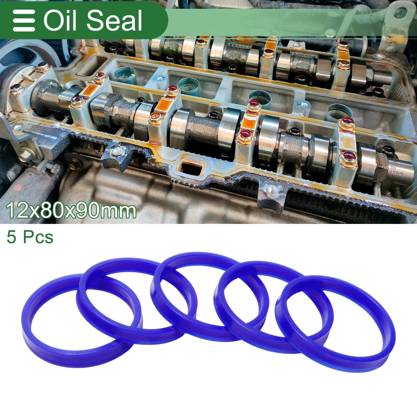 Set of 5 Oil Seal Rotary Shaft Seal 80x90x12mm High Pressure