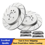 Rear Brake Rotors and Ceramic Pads Kit for Ford Explorer Flex Taurus (2009–2019)