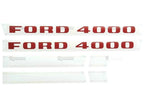 Bonnet Decal Set for Ford 4000 Force Tractors (1965–1975)