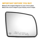 Right White Heated Mirror Glass for Toyota Tundra (without Lamp)