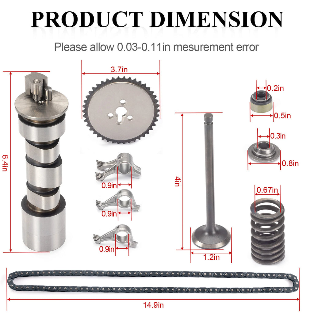 Rocker Arm Camshaft Gear Timing Chain & Valve Kit for Polaris Ranger (2005–2014)