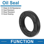 Set of 5 Oil Seal Rotary Shaft Seal Nitrile Rubber 25x41.25x7mm