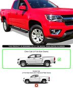 5-Inch Black Running Boards for Chevy Colorado GMC Canyon (2015–2026)