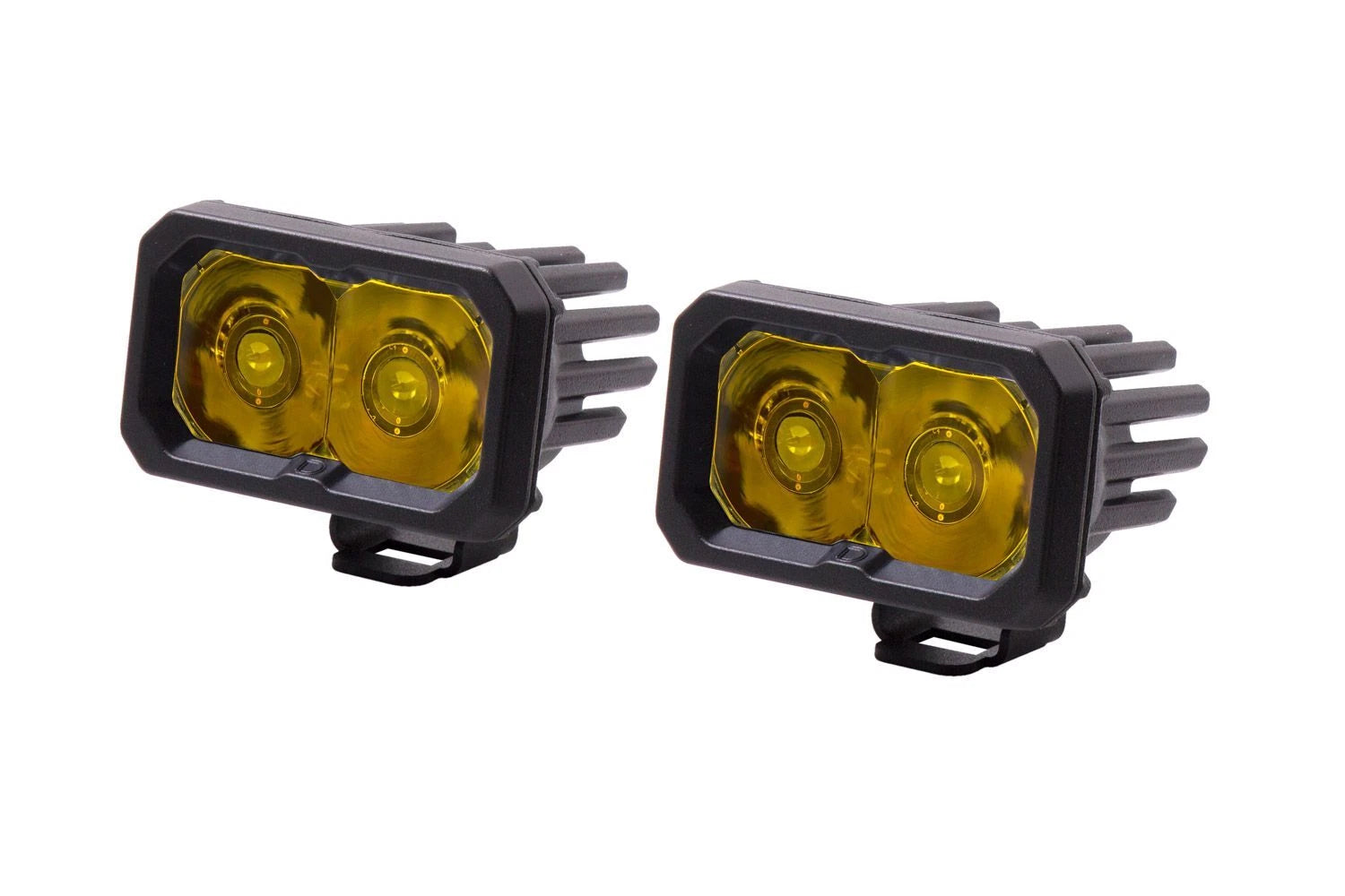 Diode Dynamics SS2 Sport Amber Universal Spot Light Pod Set with Amber Backlight