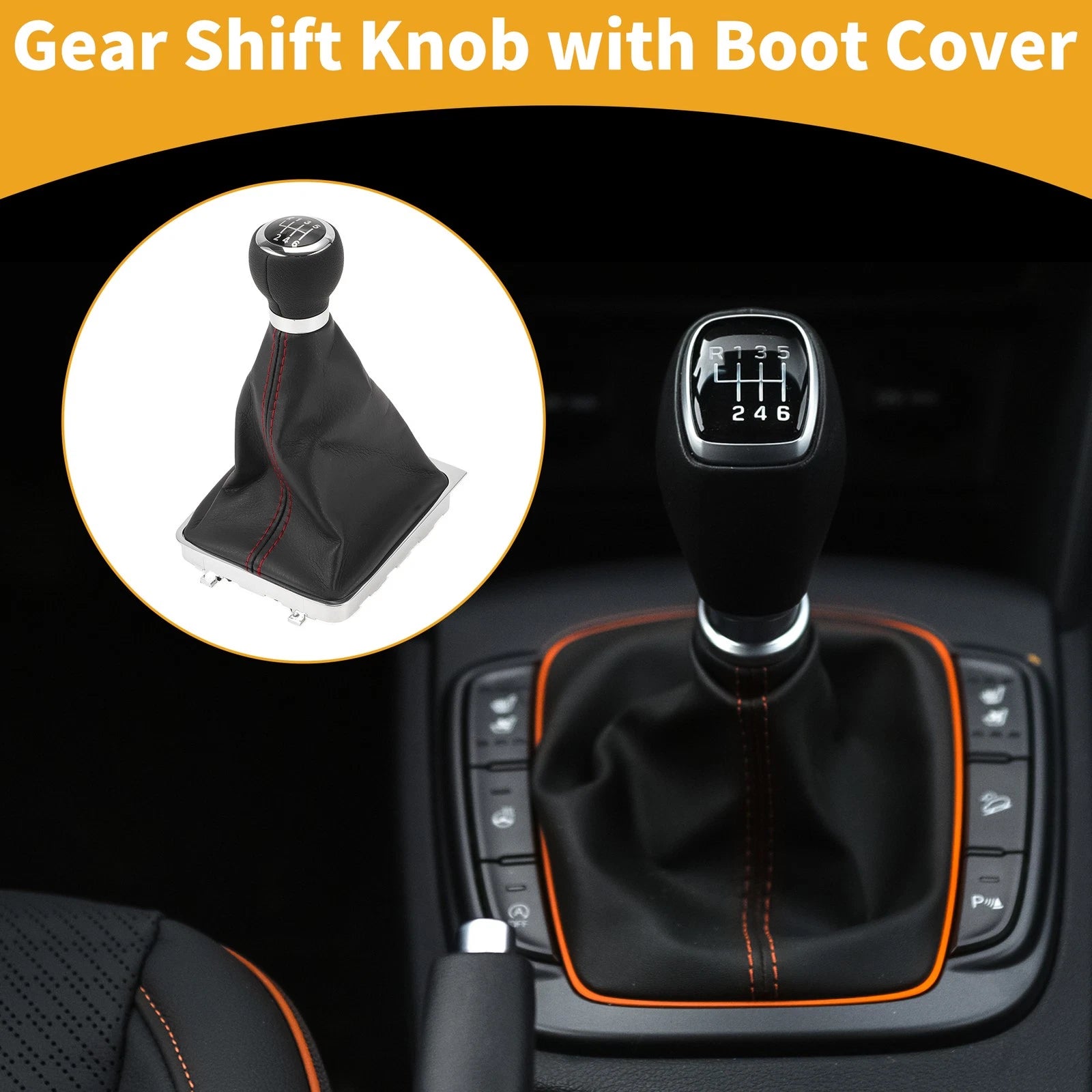 6 Speed Gear Shifter Knob with Cover No. 3C0711113A for VW Passat (2006–2010)