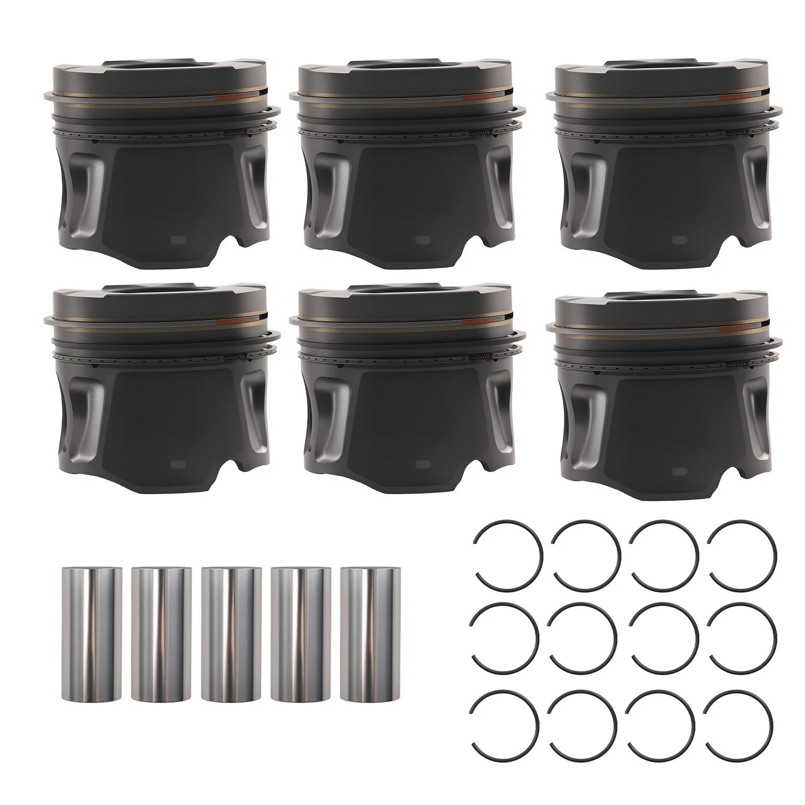 6pcs Piston with Rings for Jeep Grand Cherokee (2011–2020) EXF 68147228AA 83mm