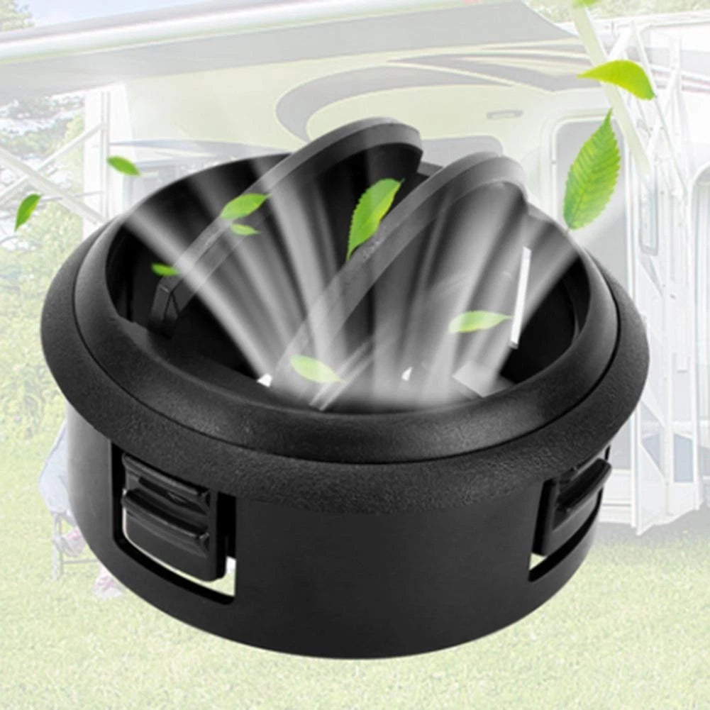 Black Round Air Vent for RV Cars Boats (Air Conditioning)