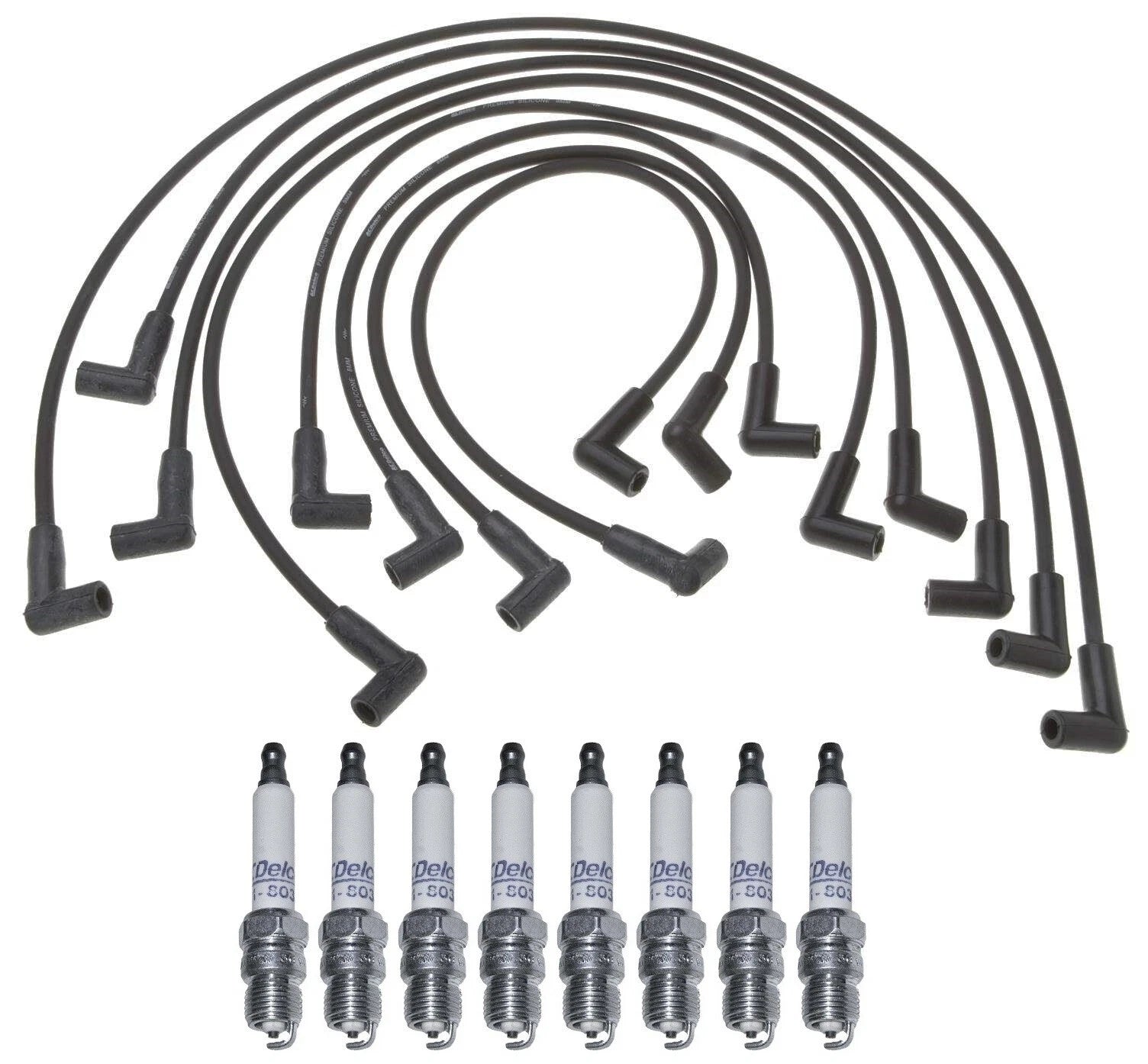 Pro Ignition Wire Set & ACDelco .045" Spark Plugs Kit for GMC Jimmy (V8)