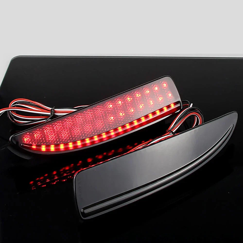 Smoked Black LED Rear Bumper Reflector Tail Light for Mazda 3 5 6 (2004-2023)