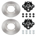 Set of 2 Front Wheel Hub & Disc Rotor w/Nuts for Suzuki LTA400/LTF400 (2002–2007)