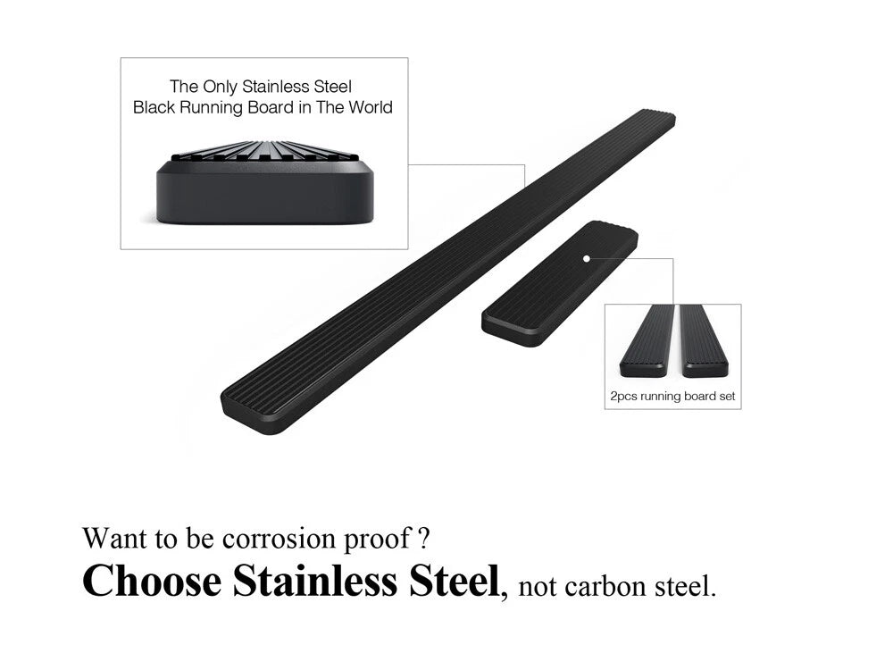 Set of 2 Stainless Steel Side Steps for Ram ProMaster (2014-2026)