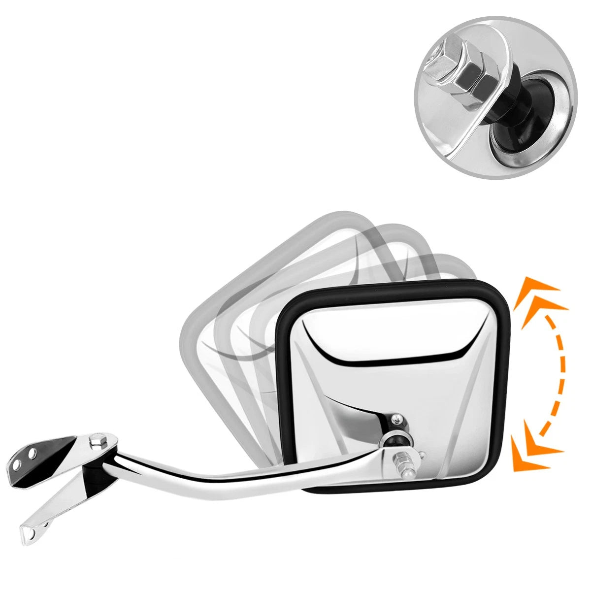 OE Style Manual Side Rear View Door Mirror Left for Jeep CJ3/CJ5/CJ6/CJ7 (1960–1986)