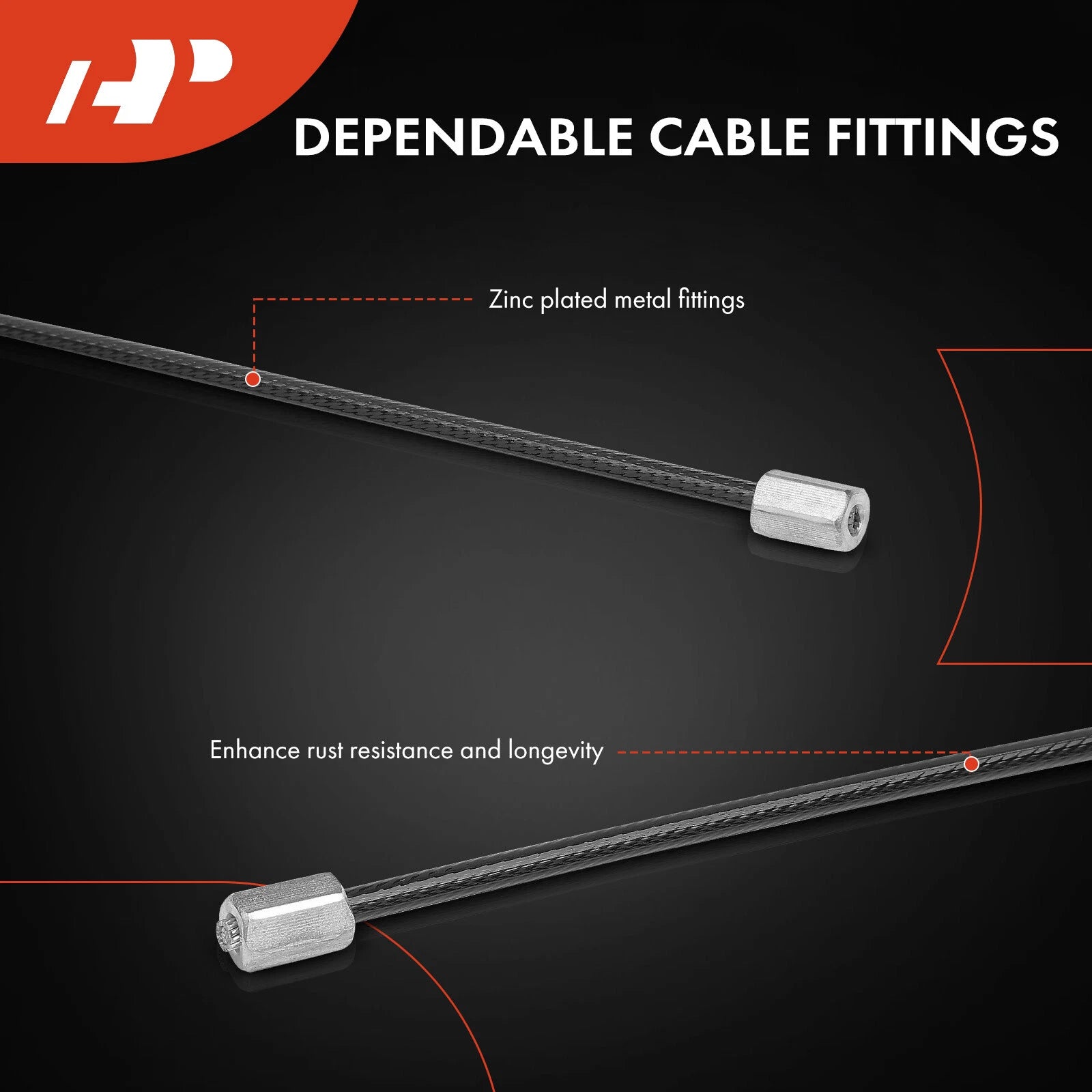 Parking Brake Cable for Ford E-350 Super Duty (1999-2002, 2004-2006)