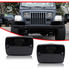 2X Front Bumper Turn Signal Lights for Jeep Wrangler (1987–1995) Smoked