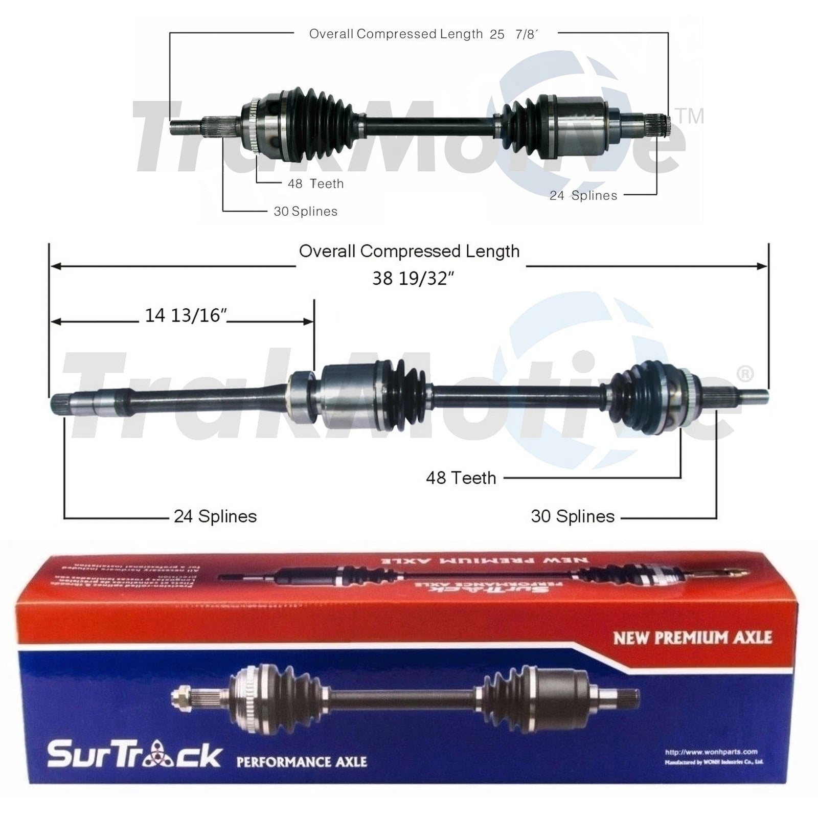 Set of 2 Front CV Axle Shafts for Lexus ES350, Toyota Camry, Avalon (2007–2012)