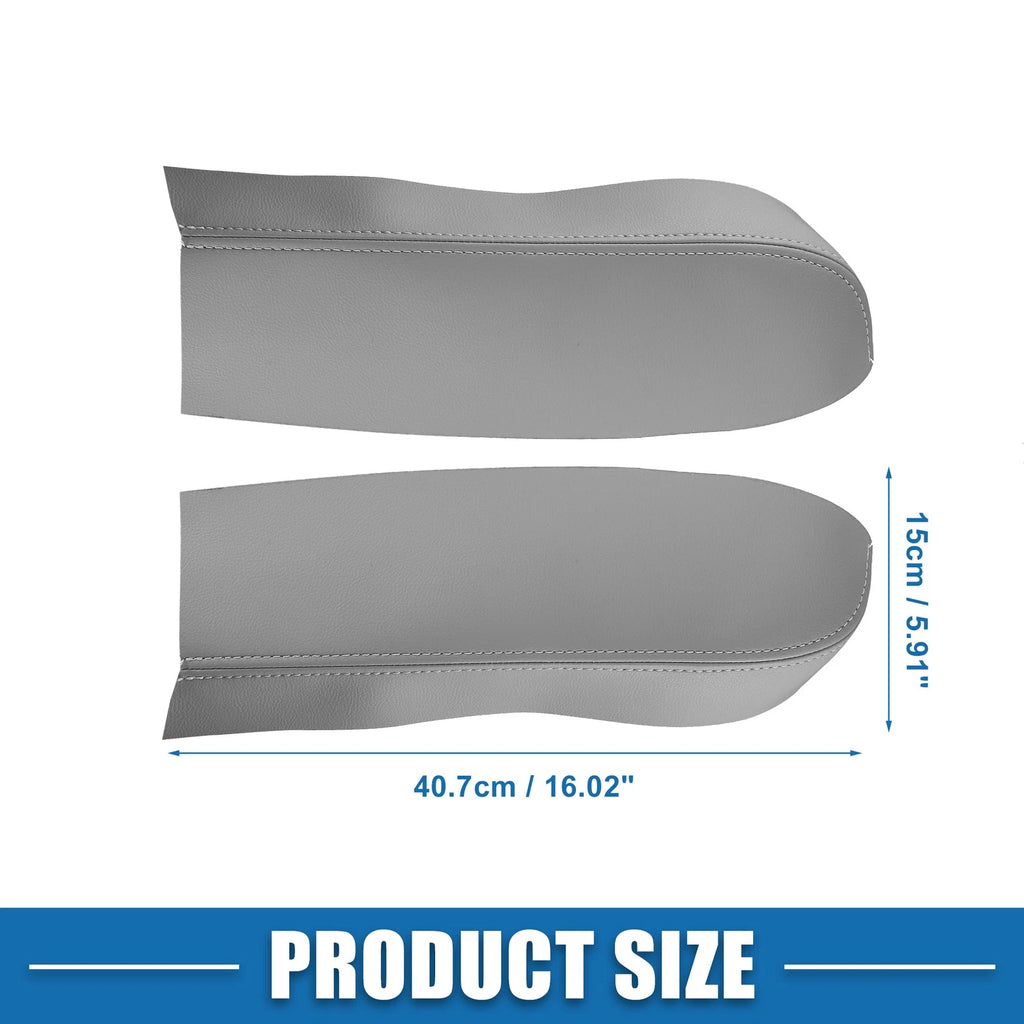 Set of 2 Front Door Panel Armrest Covers for Toyota Prius (2004–2009) Gray