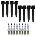 Set of 8 Ignition Coils & Spark Plugs for Lexus LS460 LX570 Tundra V8