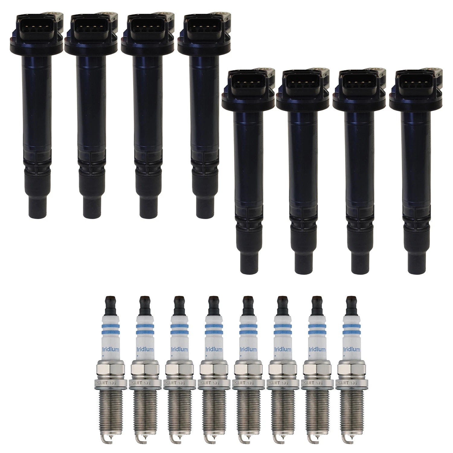 Set of 8 Ignition Coils & Spark Plugs for Lexus LS460 LX570 Tundra V8